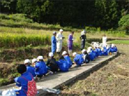 地元小学校児童達が行う「総合学習活動（農業体験）」邑智西部建設事業所の写真1