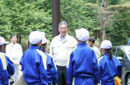 写真:川内村・遠藤村長からのご挨拶