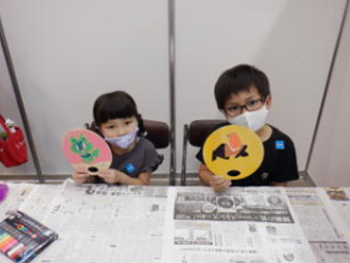 写真:兄妹で参加し、お兄ちゃんは前田利家を力作!