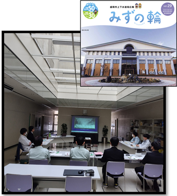 盛岡市新庄浄水場での出張教室の様子