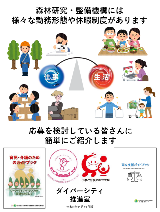 森林研究・整備機構へ応募を検討中の皆さまへ（ダイバーシティ推進室）（PDF形式：1.5MB）