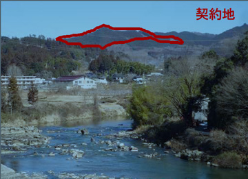 久慈川と水源林造成事業地の写真