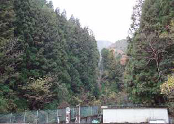 水窪簡易水道と水源林造成事業地の写真