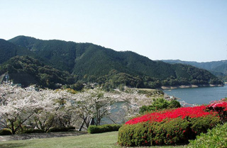 薩摩地域の水を支える鶴田ダム(大鶴湖)の写真