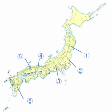 日本地図の画像